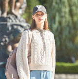 Heavy Twisted Knit Pullover (Melange Ivory) (6643870728310)