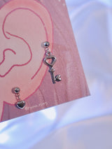 heart key piercing