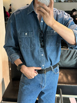 シグフィットデニムシャツ/LMN Sig Loose Fit Denim Shirt (4 colors)