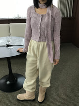 Greely cardigan muffler set 