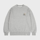 [UNISEX] Flower board embroidery smile sweatshirt