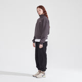 ナッピングハーフジップアップスウェットシャツ/NAPPING HALF ZIPUP SWEATSHIRT_CHARCOAL