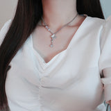 Butterfly Holographic Gemstone Heart Necklace
