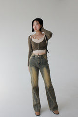 ケフィアシアリングTシャツセット/Kefir Shirring T-shirt Set (2color)