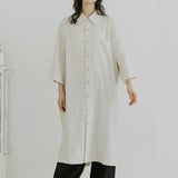 ユニセックスワイドスリーブロングシャツ/unisex wide sleeve long shirts natural