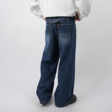 ベルトループディティールフラップデニムジーンズ / belt loop detail flap denim jeans