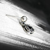 サンライトD-1ブラックスピネルシルバーイヤリング / SunlightD-1 Black Spinel silver earring (4593397432438)