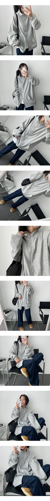 Bokin Oversized Fit Two-Way Zip-Up