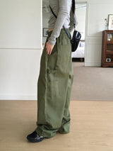 Zed pintucked balloon cotton two-way jogger cargo pants