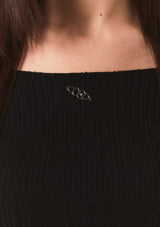 smooth off shoulder top - black