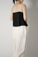 ブラックラインスリーブレスブラウス / black line sleeveless blouse
