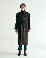 UNISEX FAKE NUBUCK MAXI COAT M - DARK BROWN (6636063096950)