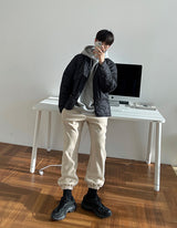ASCLO Two Pocket Quilting Cardigan Jacket (2color)