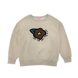 SETSETSET BIG FLOWER NAPPING SWEAT SHIRT IVORY (6652492742774)
