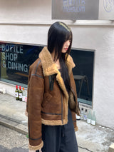 [MADE] Raven leather buckle mustang jacket