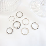 ブラックチェーンリングセット / Black chain ring set (7 set)