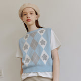 FLOWER JACQUARD VEST_SKY BLUE (6600100511862)