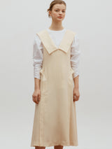 Collar point layered dress - Butter (6682208632950)
