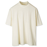 RIB MOCK NECK HALF T-SHIRT IVORY (6566873890934)