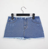ローライズデッキーデニムスカート/Low-Rise Decky Denim Skirt