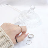 スワンハートレイヤードリングセット / Swan Heart Layered Ring Set / 5 set (2 color)