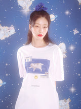 0 1 blue screen t-shirt - WHITE (6567586070646)