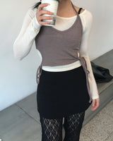 Lace skirt pants