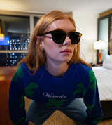 フラワーパターンジャガードニット / Flower pattern Jacquard Knit (4582469304438)