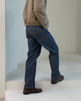 ファストげレイファブリックワイドデニムジーンズ / fast grey fabric wide denim jeans 2color