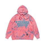 GAUSSIAN OVERSIZED HEAVY SWEAT HOODIE RED / PURPLE (4626267177078)