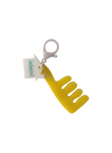 ヘアブラシキーリング / Yellow hairbrush keyring