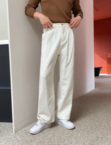 Pleated Wide Jeans (6686729207926)