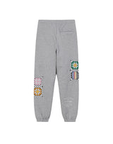 GRANNY SQUARE JOGGER PANTS GRAY MELANGE (6691423617142)