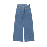 ワイドフィットスリットミディアムブルーデニムパンツ/WIDE FIT SLIT MEDIUM BLUE DENIM PANTS [16634]