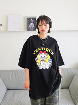スマイルキャットショートスリーブTシャツ / VENTIQUE Smile Cat Short Sleeve T-shirt 3color