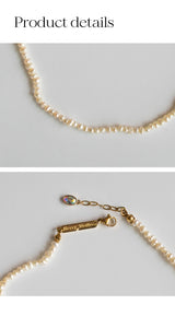 ティニーパールウィズドロップペンダントネックレス/Tiny pearl with drop pendant necklace