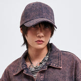 WINE DENIM CROP TRUCKER JACKET