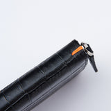 クロコダイルエンボラージウォレット/CROCODILE EMBO LARGE WALLET-BLACK