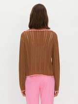 Scotch sailor knit cardigan - Cocoa mocha (6699408326774)