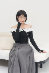 フリルクロップカーディガン