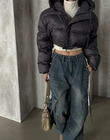 Rough Cargo Denim Wide Pants