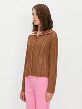 Scotch sailor knit cardigan - Cocoa mocha (6699408326774)