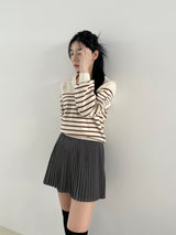 Sofia collar stripe knit