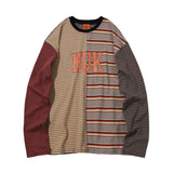 HUKミックスストライプL/SL Tシャツ[2カラー］