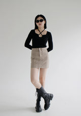 ダブルポケットミニスカート / no.809 Double Pocket Mini Skirt (2color)