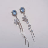  Diamond Petals Earring - Light Sapphire (Lovelyz Jiae, April Chaekyung Earring)