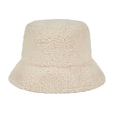 Monogram label fleece bucket hat
