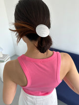 moon acrylic hair strap - white