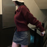 [MADE] ソリッドスタンダードセミクロップニットジップアップ