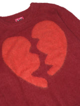 Broken Heart Knit BURGUNDY